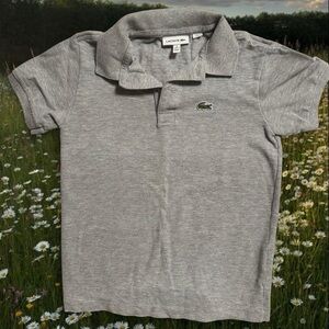 Lacoste Kids Gray Polo Shirt Size 8 128cm